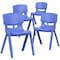 Flash Furniture Blue Plastic Stackable School Chair with 13.25'' Seat Height, PK4 4-YU-YCX4-004-BLUE-GG - alternate 8